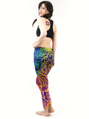 Graphic Print Skinny Leggings Casual Stretchy Leggings Women's Clothing