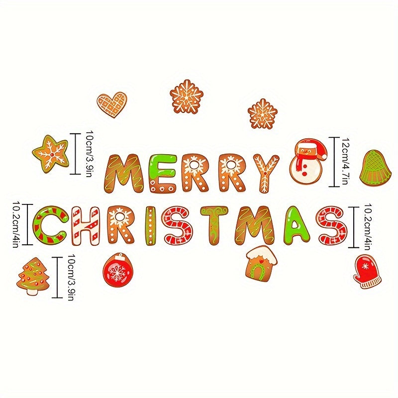 Christmas Decor Refrigerator Stickers Holiday Party Magnetic Waterpr