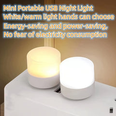Mini Portable USB Night Light For Car Bedroom Nursery Bathroom Decorative Light
