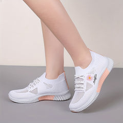 Women's Knitted Sock Sneakers Breathable Lace Up Sports Shoes