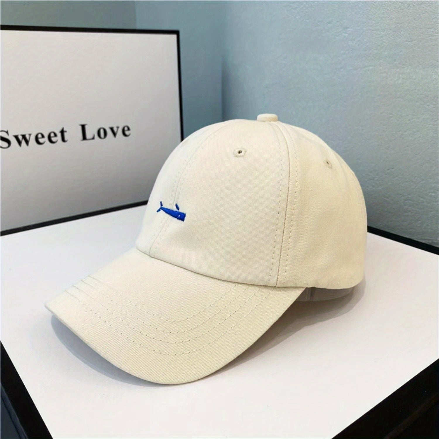Shark Embroidery Baseball Cap Adjustable Sunscreen Dad Hats