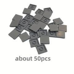 50pcs Multicolor Low Wall Bricks Set for DIY Garden and City Scenes
