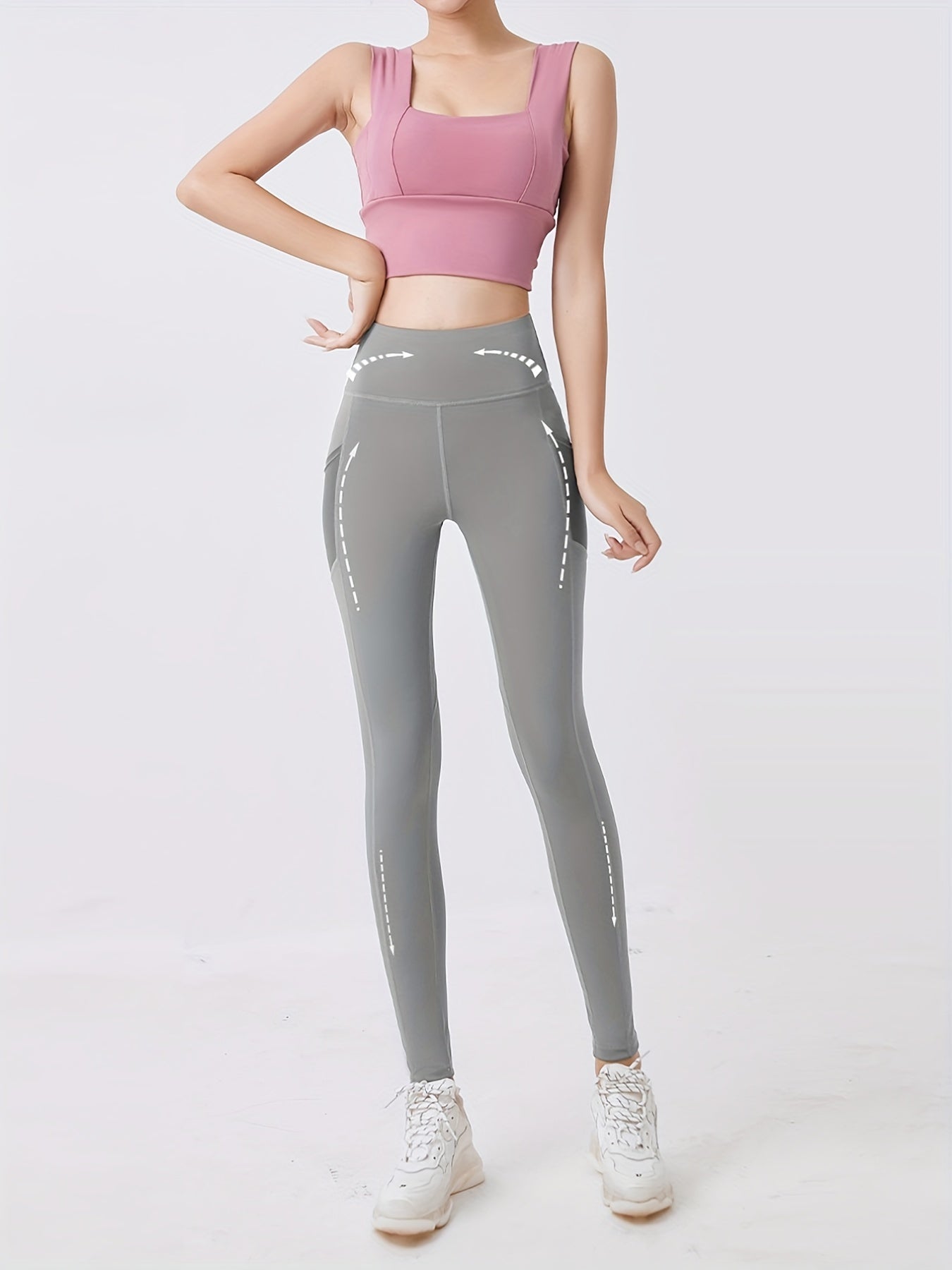 Women's High Waist Yoga Leggings Quick Dry Stretch Sports Leggings