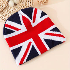 British Beige Flag Cotton Hat Adjustable Cuff Men Women