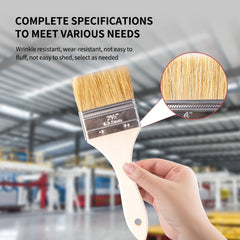10 Pack Chip Paint Brushes Set - Natural Bristle - Painting Stain
