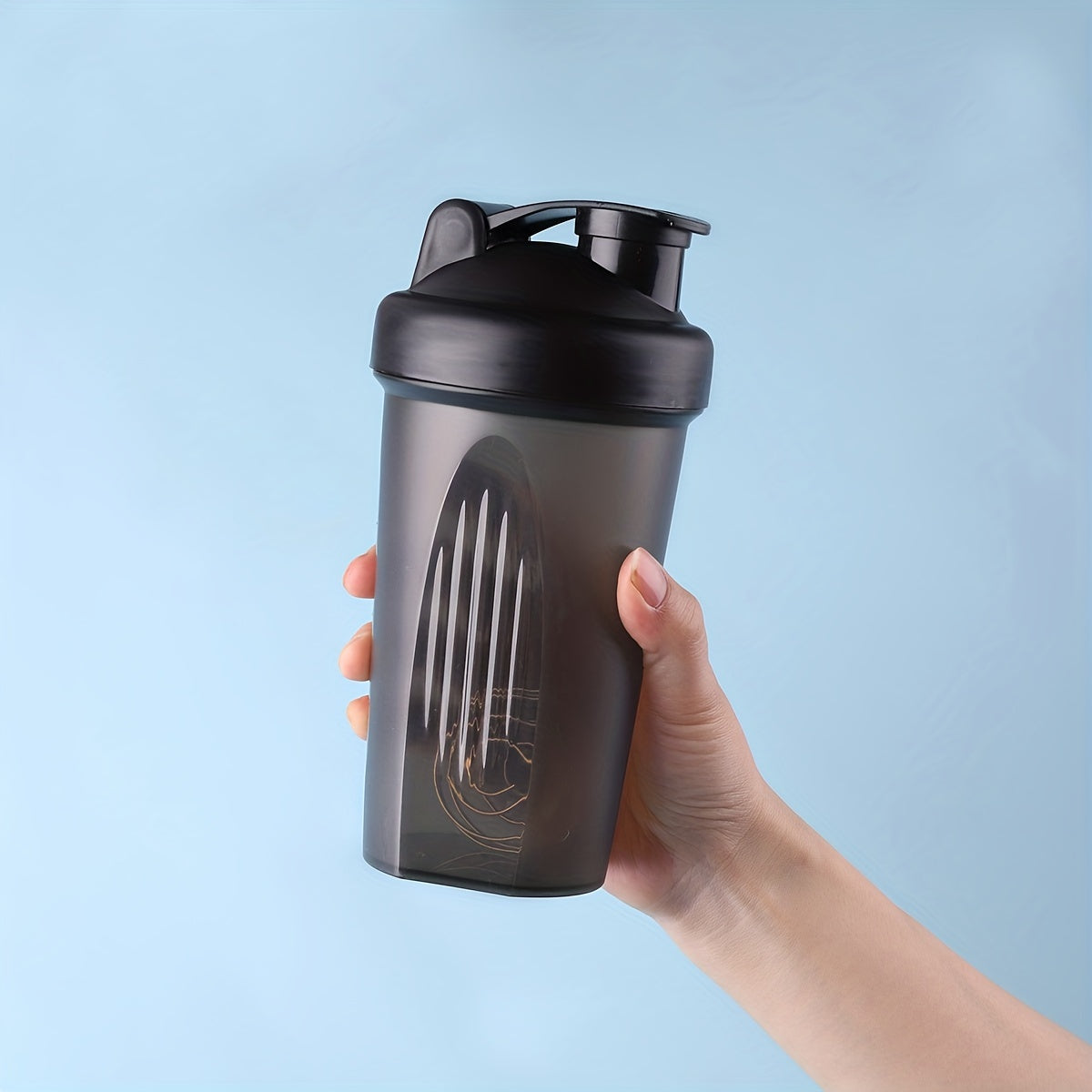 400ml Sports Protein Powder Shaker Cup - Flip Top Sports Water Bottle