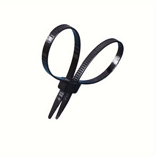 2pcs Double Hole Double Buckle Plastic Nylon Ties Pack