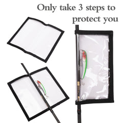 4pcs Clear PVC Bait Covers Saltwater Freshwater Fishing Gear 2 Large 2 Medium