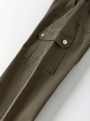 Boys Casual Cargo Pants Elastic Waist Jogger Pants With Pocket Kids Clothes