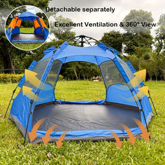 Waterproof Camping Tent Sun Shade Shelter for Outdoor Beach Camping