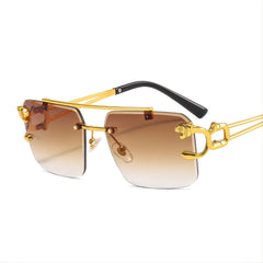 Men's Rimless Casual Square Sunglasses