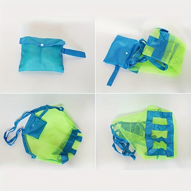 1pc Mesh Beach Bag Extra Large Tote Backpack for Beach Toys Towels Sand Away