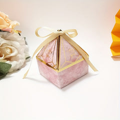 Triangle Wedding Candy Box Hot Golden Tower Jewel Box