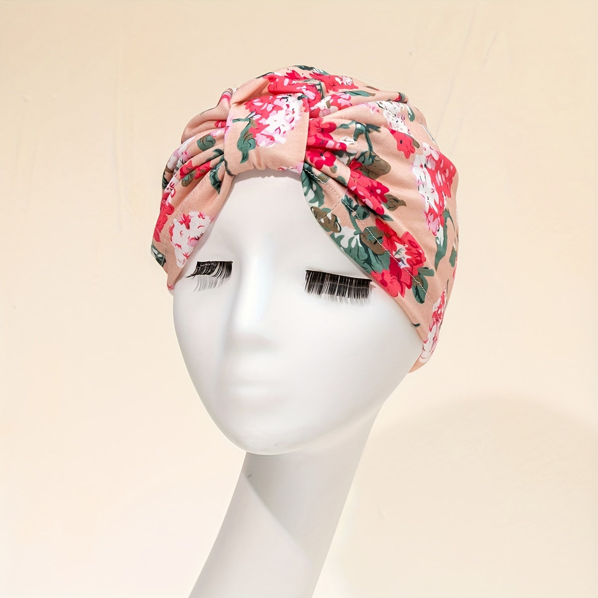 Flower Print Turban Cap Head Wrap Elastic Hijab Women Bandana Beanies
