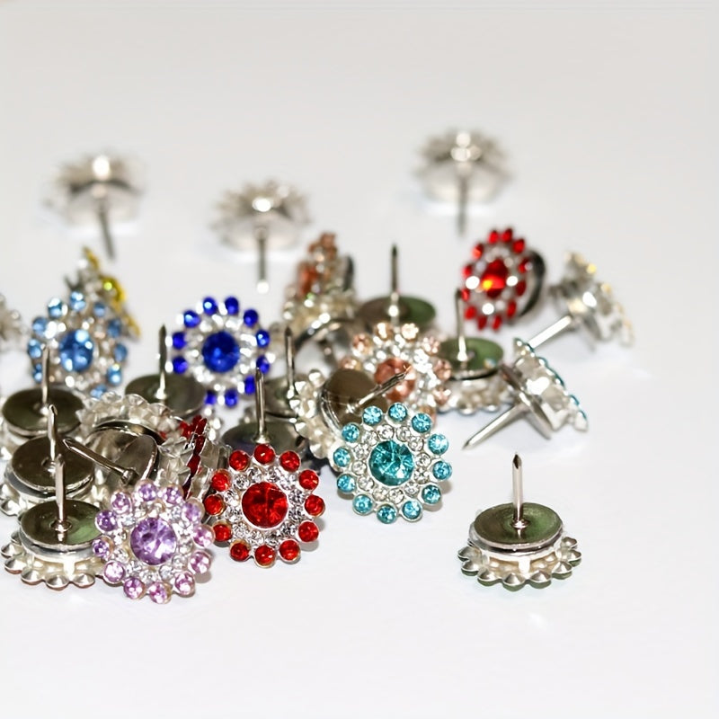 30 Creative Sparkly Sunflower Thumbtacks for Photo Wall Decor