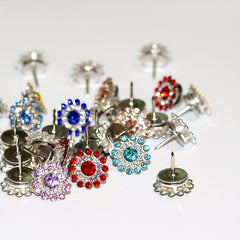 30 Creative Sparkly Sunflower Thumbtacks for Photo Wall Decor