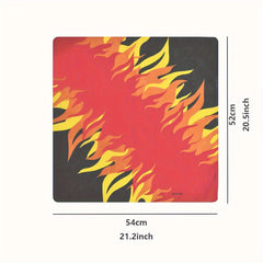 Flame Print Bandana Hip Hop Square Scarf Cowboy Cowgirl Headband