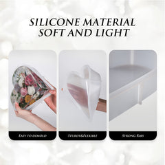 Heart Silicone Molds For Resin Casting Epoxy Flower Preservation