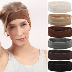 6pcs Sports Sweatband Stretchy Headband For Women Men