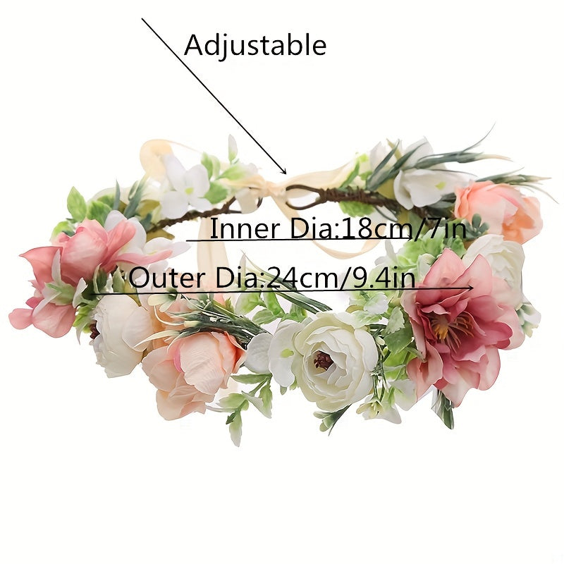 Girl s Simulated Rose Wreath Hair Accessories