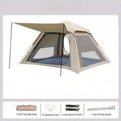 Beach Camping Tent for 2-3 Person Sun Shelters Portable Tent with Two Doors