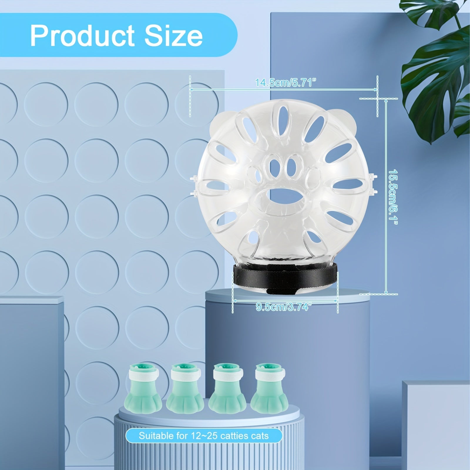 Adjustable Breathable Transparent Cat Muzzle - Keep Your Cat Safe & Comfortable