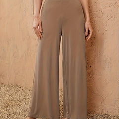 Casual Pants Women's Plus Elastic High Rise Loose Wide Leg Trousers