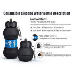 Portable Silicone Folding Water Cup for Outdoor Sports Billiards