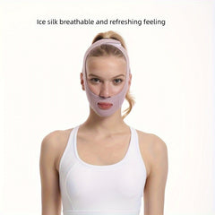 Purple Breathable V Face Mask Face Lifting Firming Strap Portable