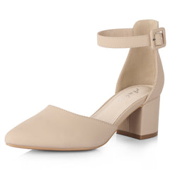 Ankle Strap Chunky Heeled Shoes for Women