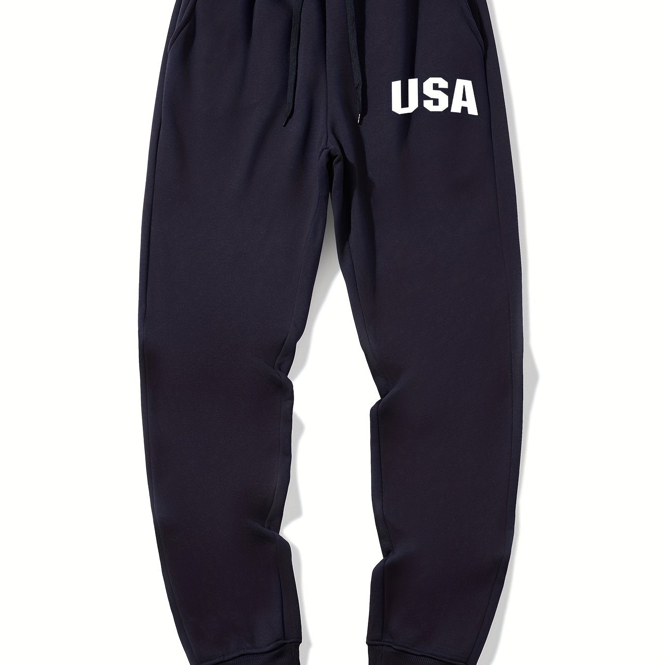 Letter Print Graphic Drawstring Joggers Men's Sweatpants