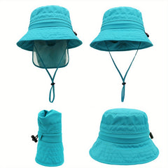 Kids UPF50 Bucket Hat w/ Neck Cover, Ages 1-4