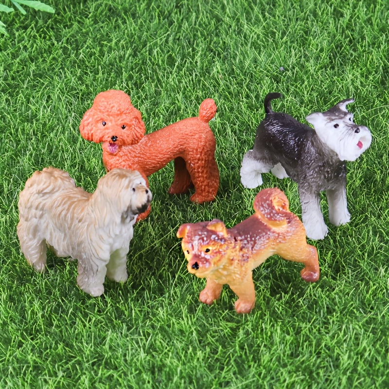 20pcs Realistic Mini Dog Figurines Set Hand Painted Detailed Plastic Puppy F
