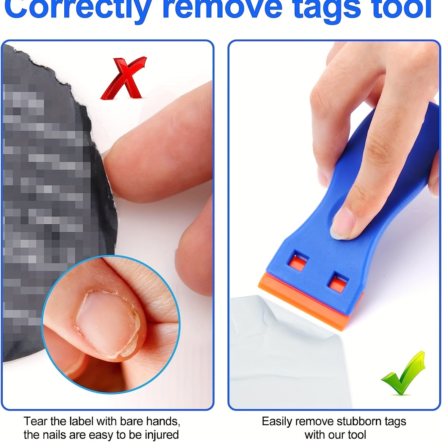 Plastic Razor Scraper Double Edge Blade Tool for Adhesive Remover