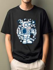 Men's Cartoon Hip Pop Print T-shirt