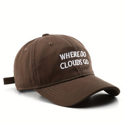 Letter Embroidery Unisex Baseball Cap Solid Casual Dad Hats Adjustable Sun Hats