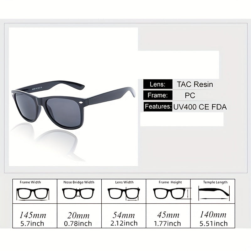 Square Polarized Sunglasses For Women Men UV400