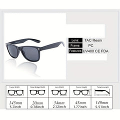 Square Polarized Sunglasses For Women Men UV400
