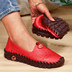Women's Hollow Out Flat Shoes Slip On Comfy Walking Shoes