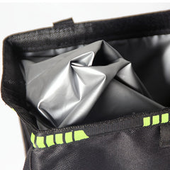 Car Trash Bag With Mesh Pockets Waterproof Storage Bag