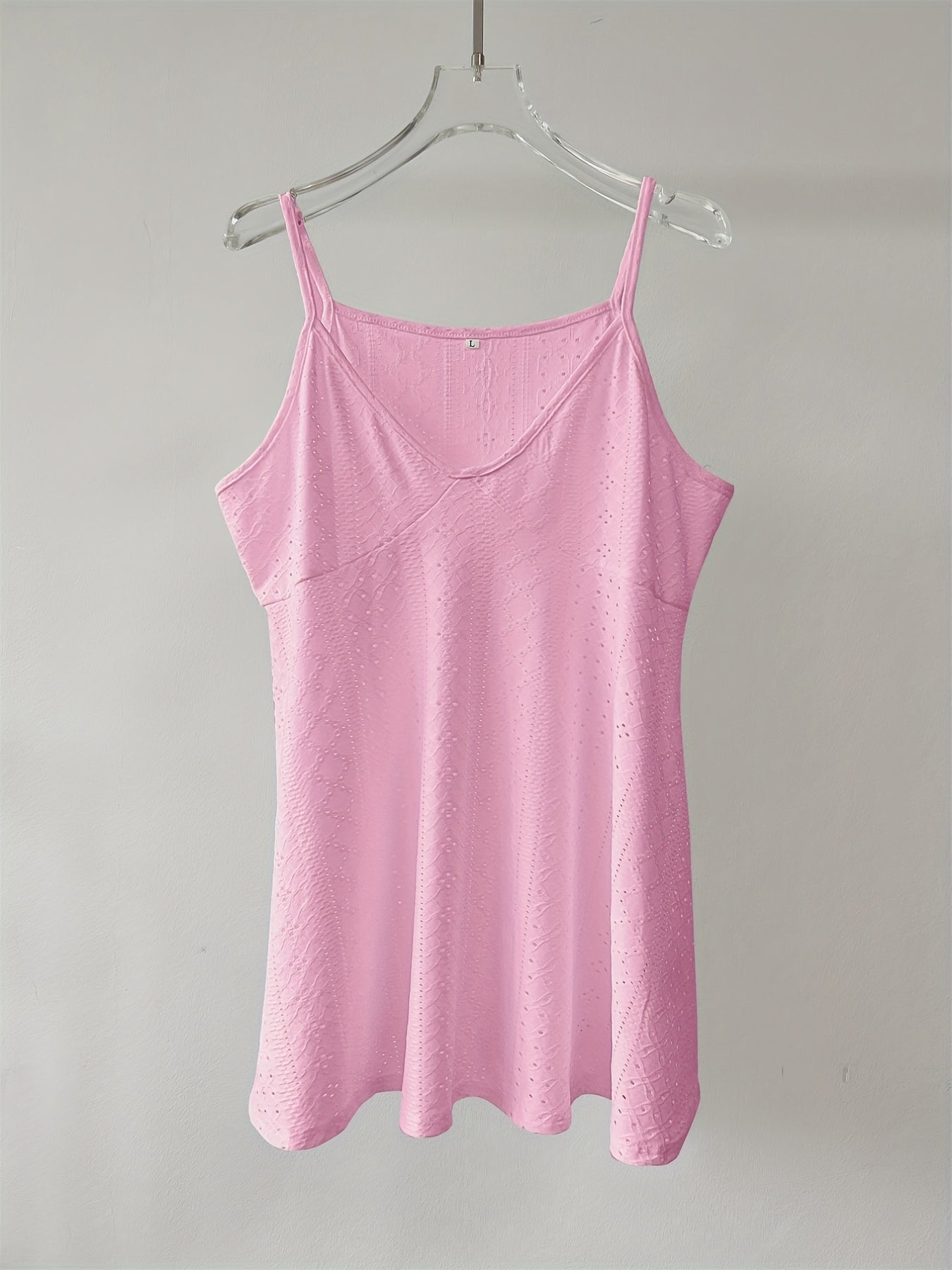 Eyelet Spaghetti Strap Cami Top Summer Women's Clothing