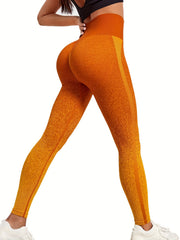 Seamless Gradient Leggings Sports Fitness Yoga Running Pants