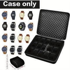 10 Slots Watch Box Organizer Men Watch Display Storage Case - Fits All Wristwatc