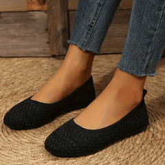 Women's Breathable Slip On Flat Shoes Lightweight Comfort Knit Shoes
