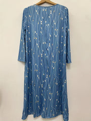 Casual Dress Women's Plus Floral Print Three Quarter Sleeve