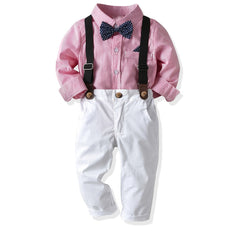 Boys Formal Outfit Long Sleeves Shirt Set