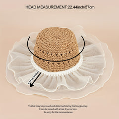 Lace Big Brim Hat Summer Beach Sun Protection Sun Hat