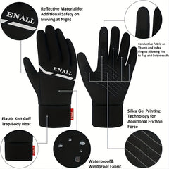 Winter Windproof Waterproof Touch Screen Gloves for Running Driving Cycling