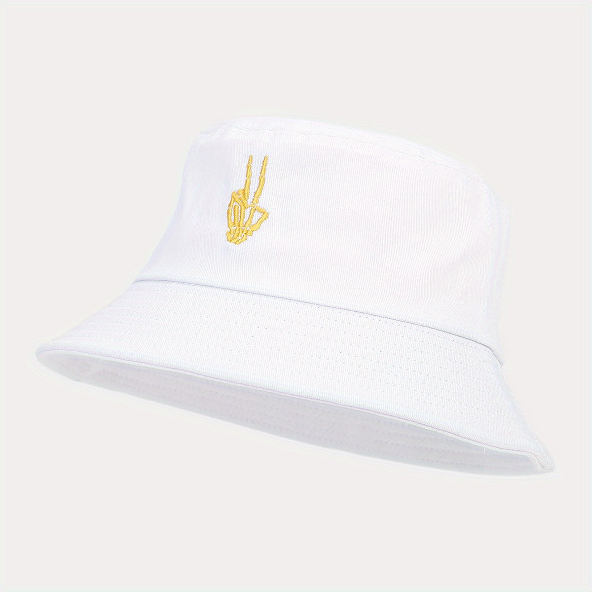 Skull Finger Embroidery Bucket Hat All-match Outdoor Sunshade Sunscreen Hat