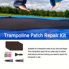 Trampoline Patch Repair Kit 10 16cmX 10 Square Patch Repair Tear Hole In Mat